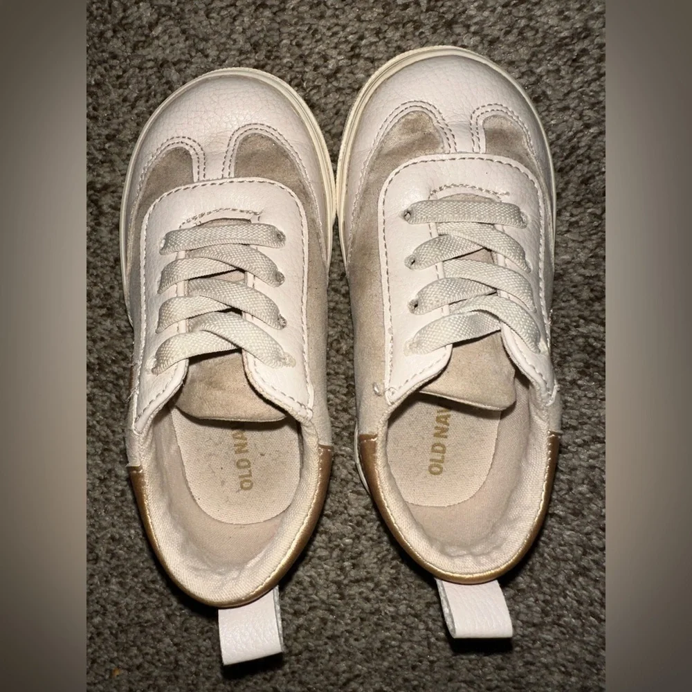 Stylish Cream and Gold Kids Shoes